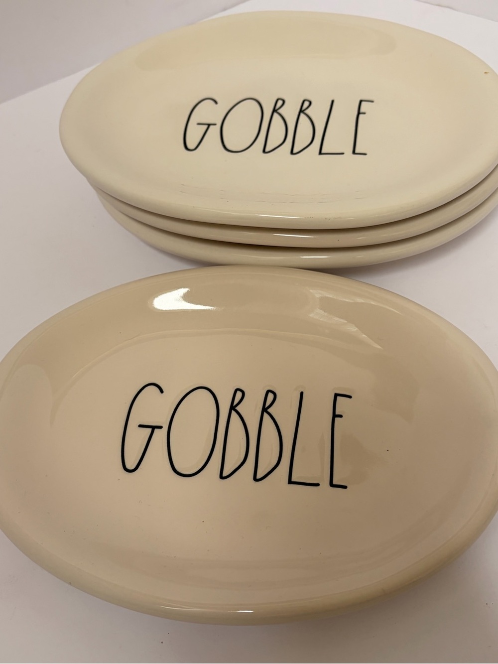 Rae Dunn Cream Oval-Set of 4